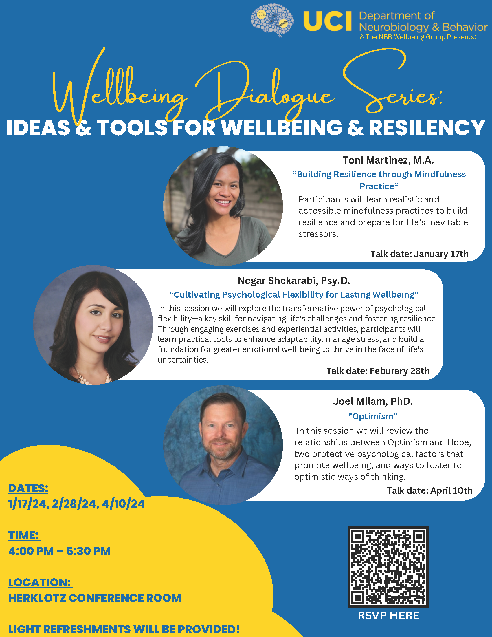 Dept. of Neurobiology & Behavior WellBeing Dialogue Series UC